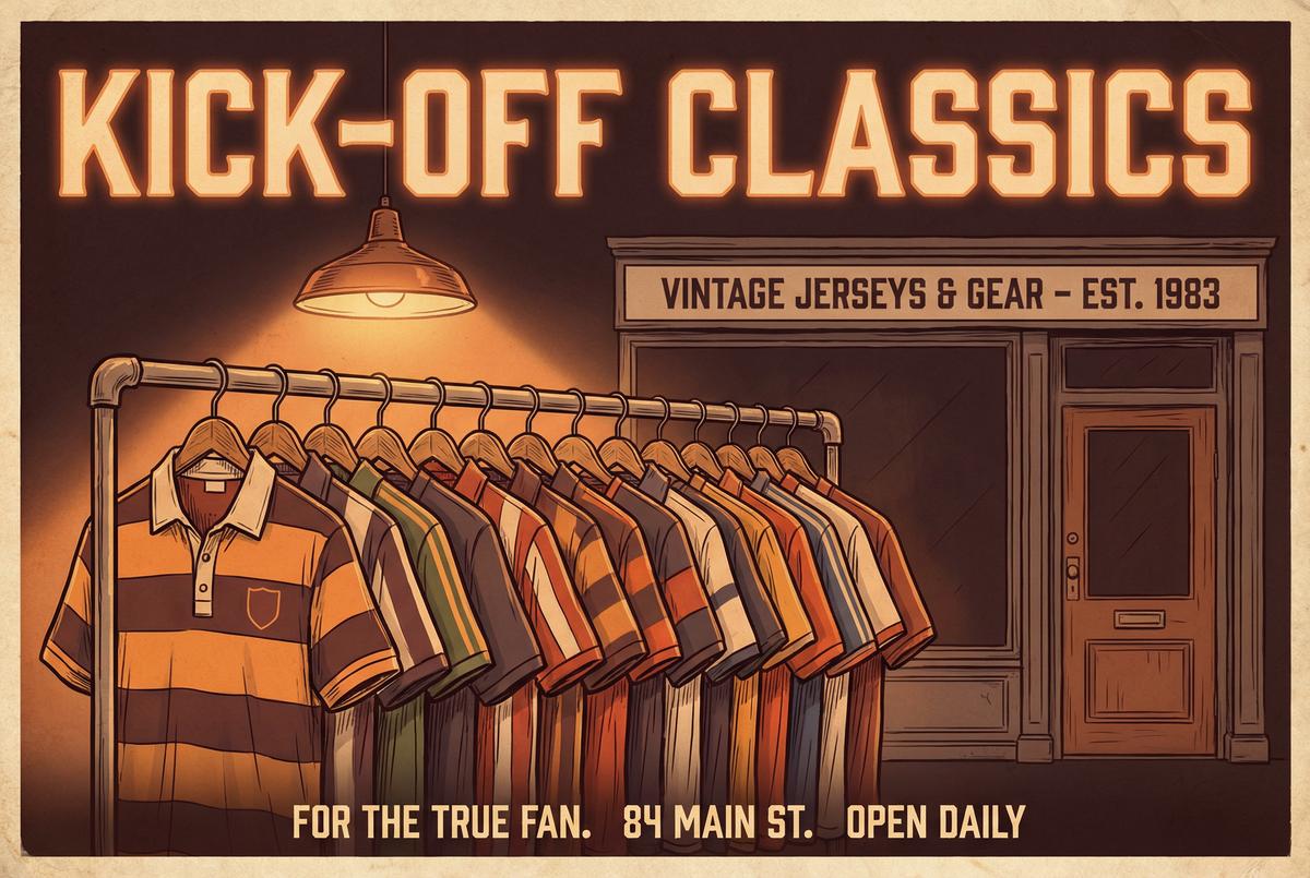 经典球衣复古商店广告 - 好博体育